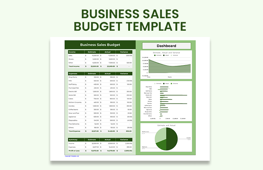 Business Sales Budget Template in Word, Google Docs, Excel, PDF, Google Sheets, Apple Pages, Apple Numbers