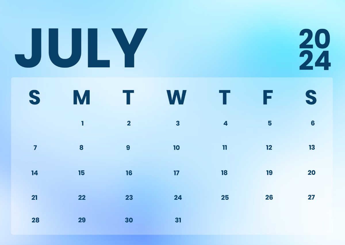 July Calendar 2024 Template
