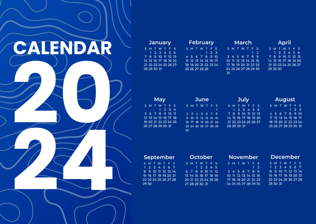 General Blue Calendar 2024 Template