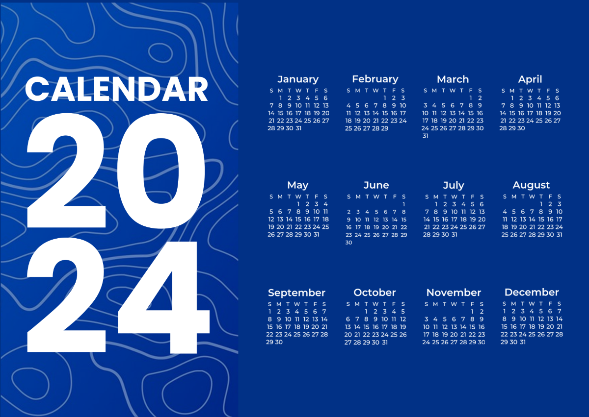 General Blue Printable Calendar January 2024 Dacey Dorette