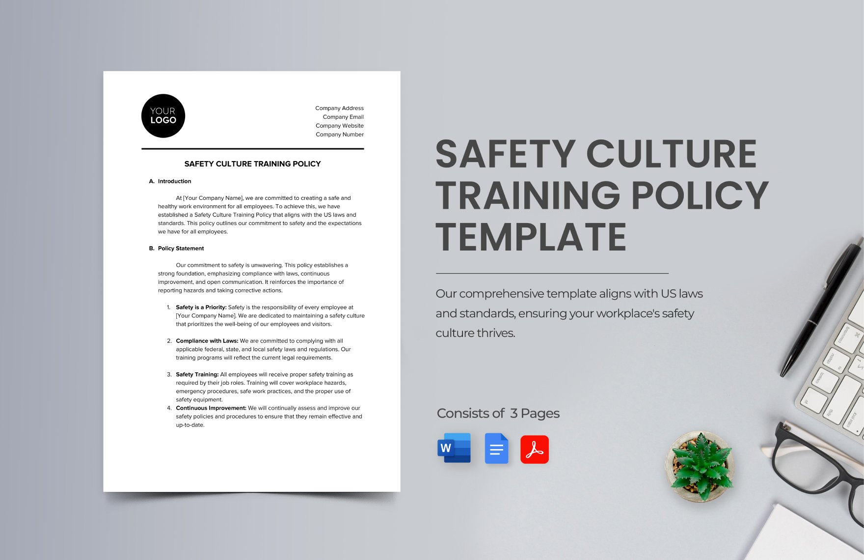 Safety Culture Training Policy Template