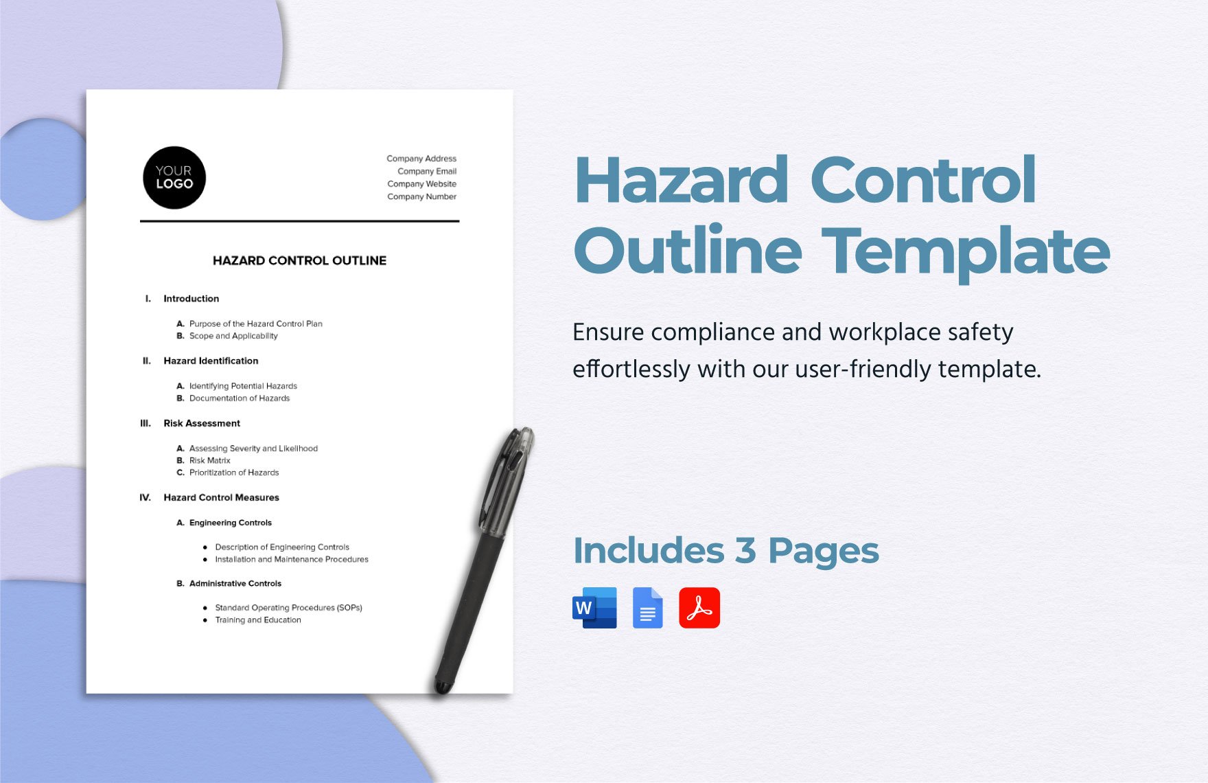 Hazard Control Outline Template