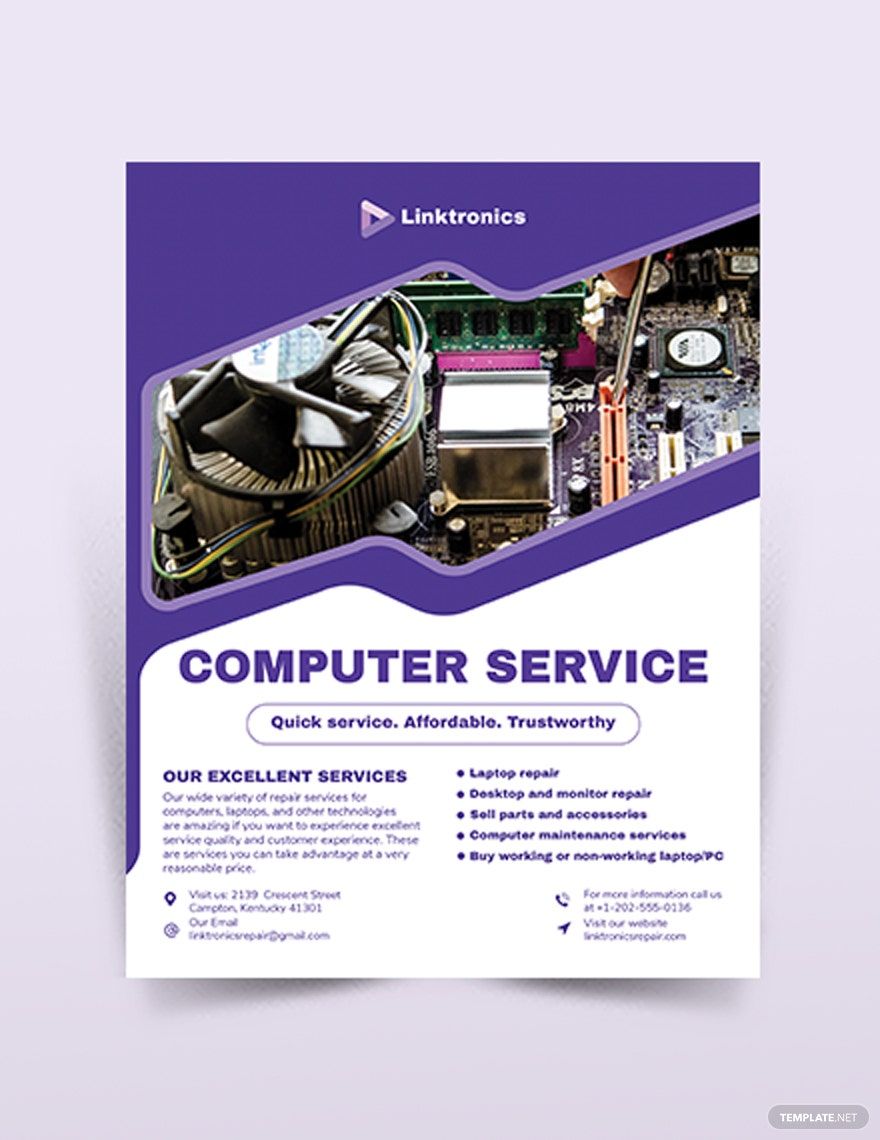 Computer Repair Services Flyer Template