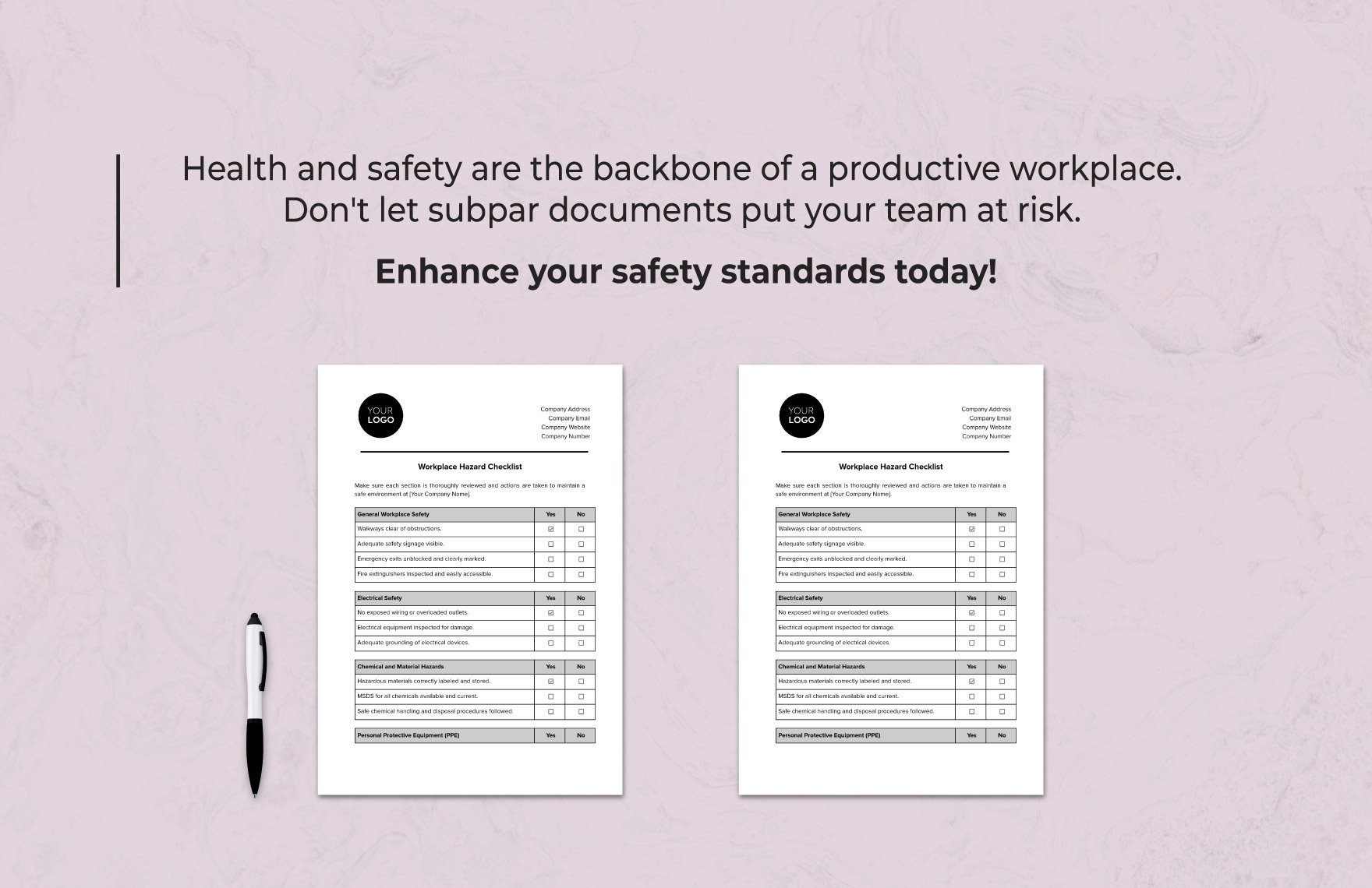 Workplace Hazard Checklist Template