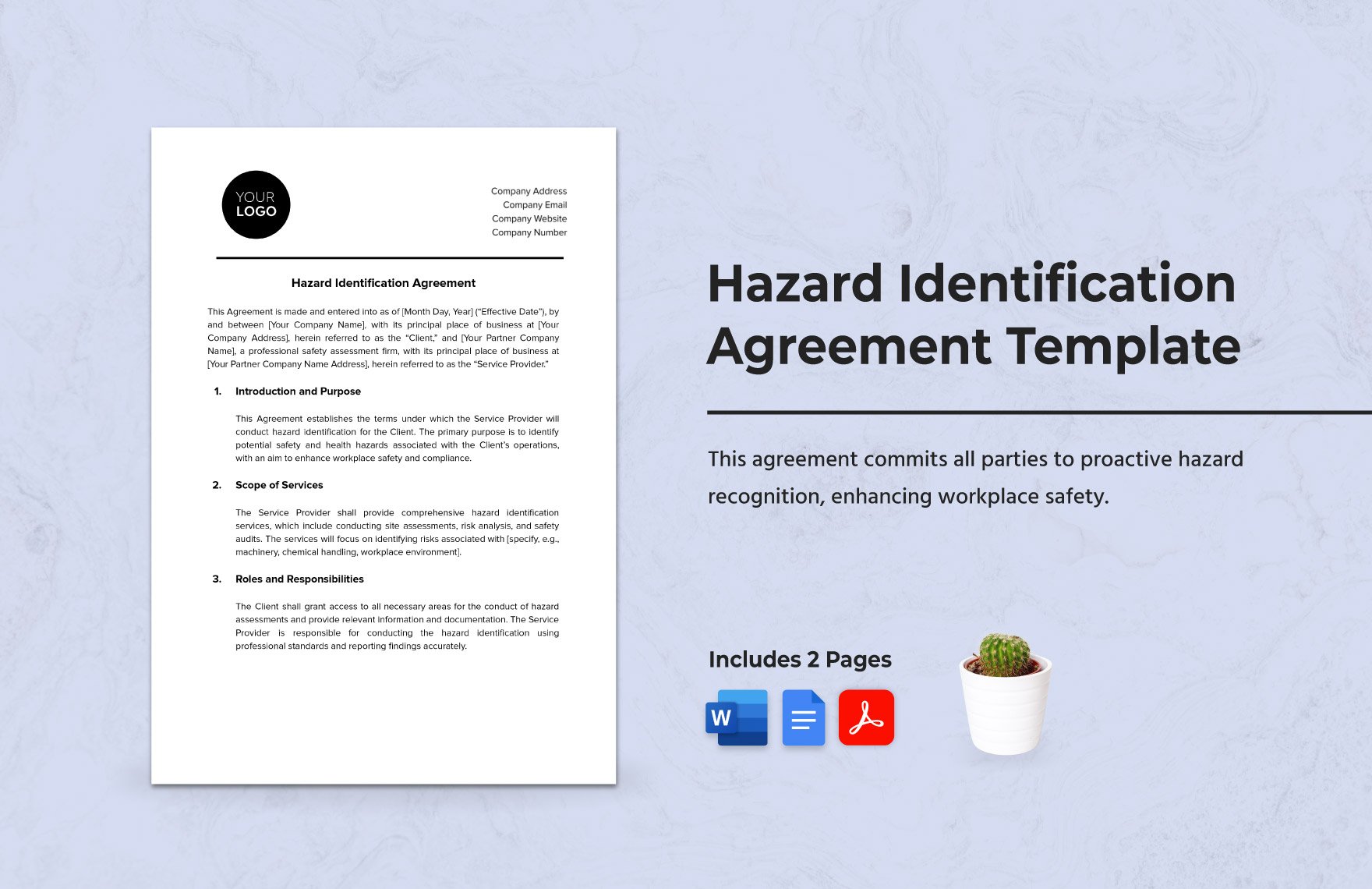 Hazard Identification Agreement Template