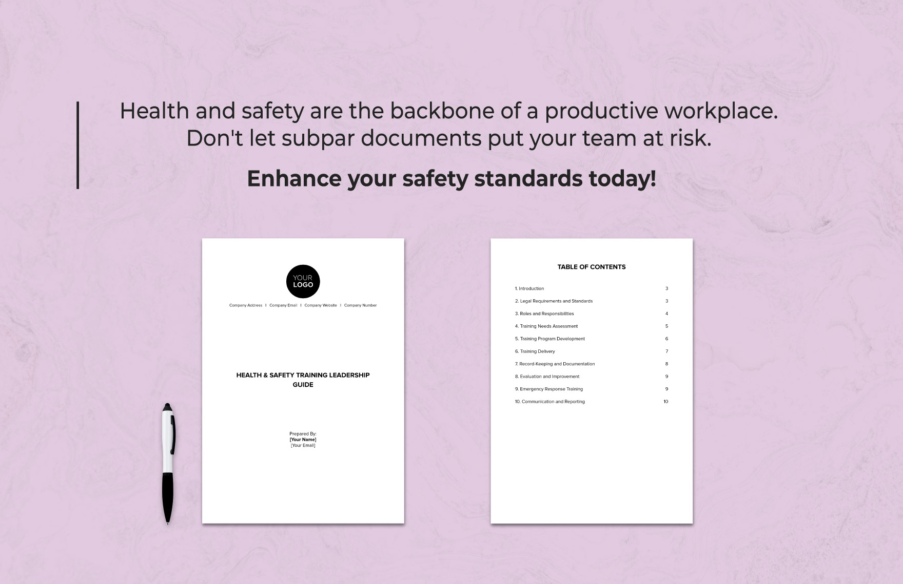 Health & Safety Training Leadership Guide Template