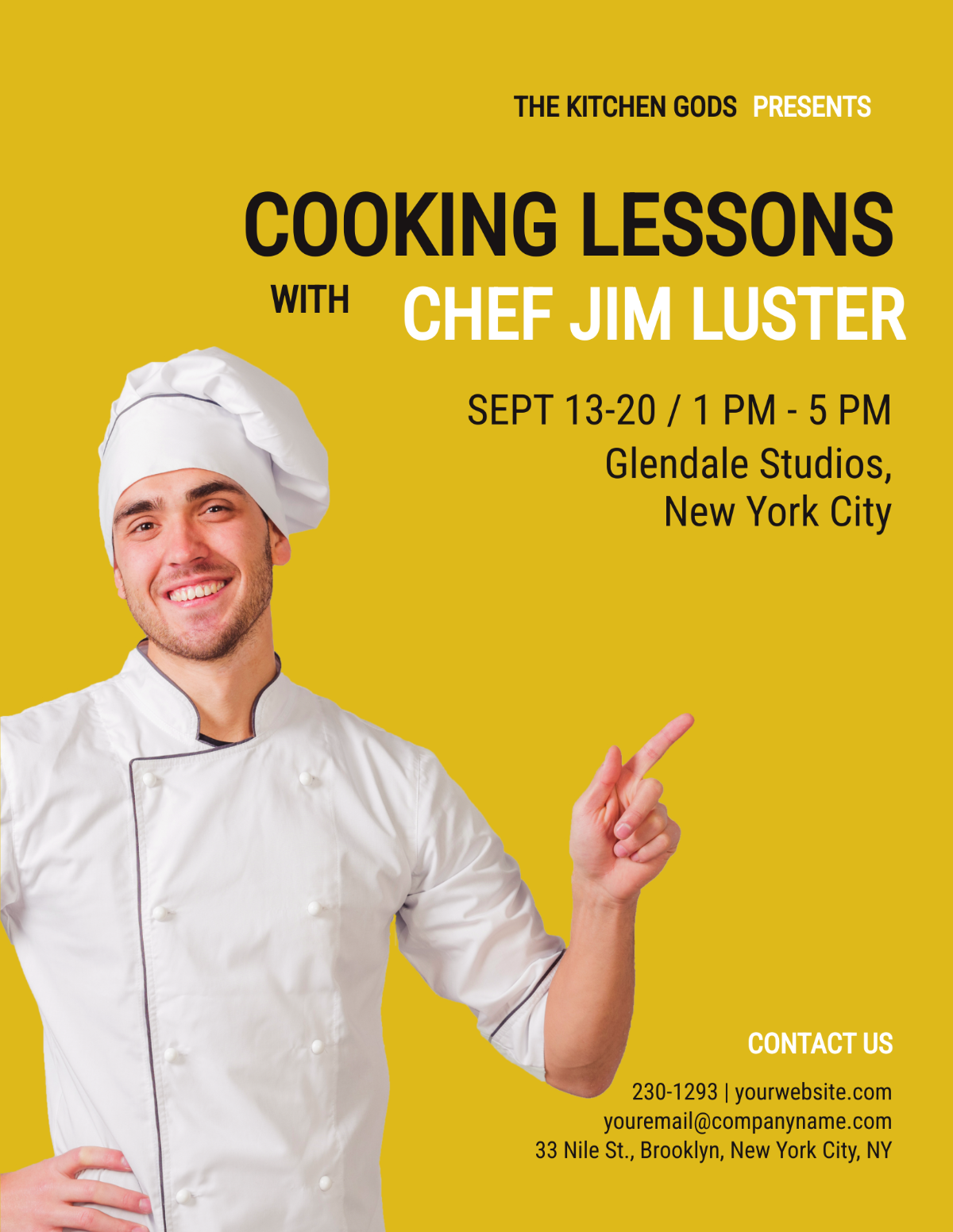 Chef Cooking Lessons Flyer Template