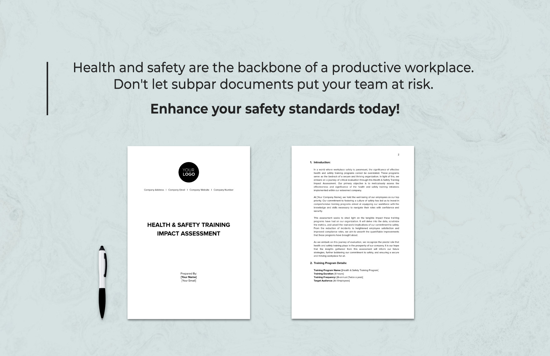 Health & Safety Training Impact Assessment Template