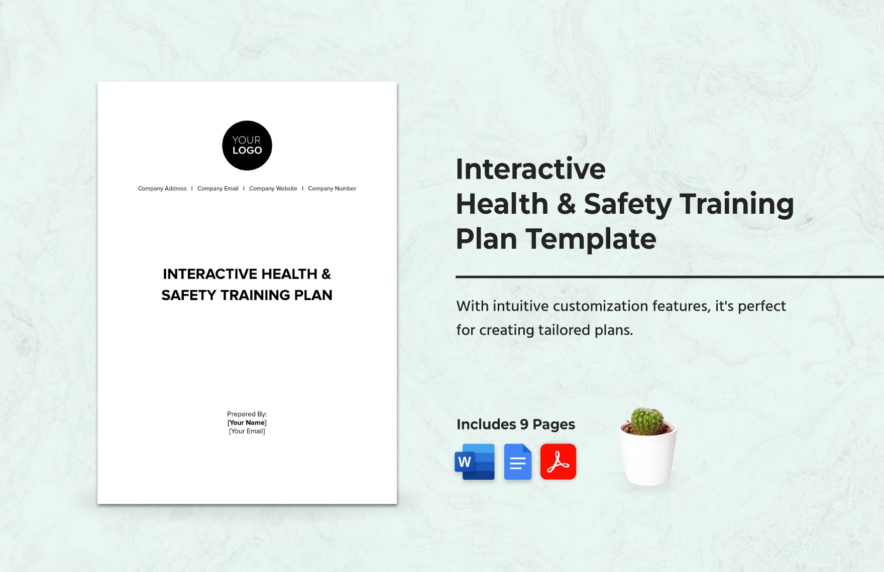 Interactive Health & Safety Training Plan Template