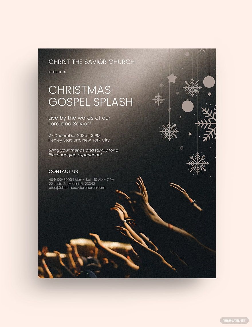 christmas-gospel-splash-church-flyer