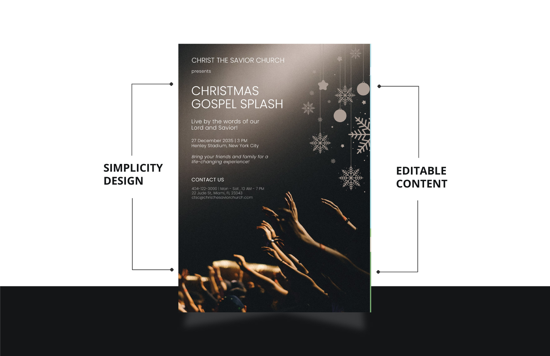 Christmas Gospel Splash Church Flyer Template