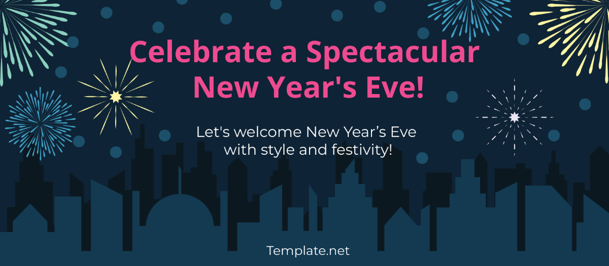 New Year Facebook Banner Template