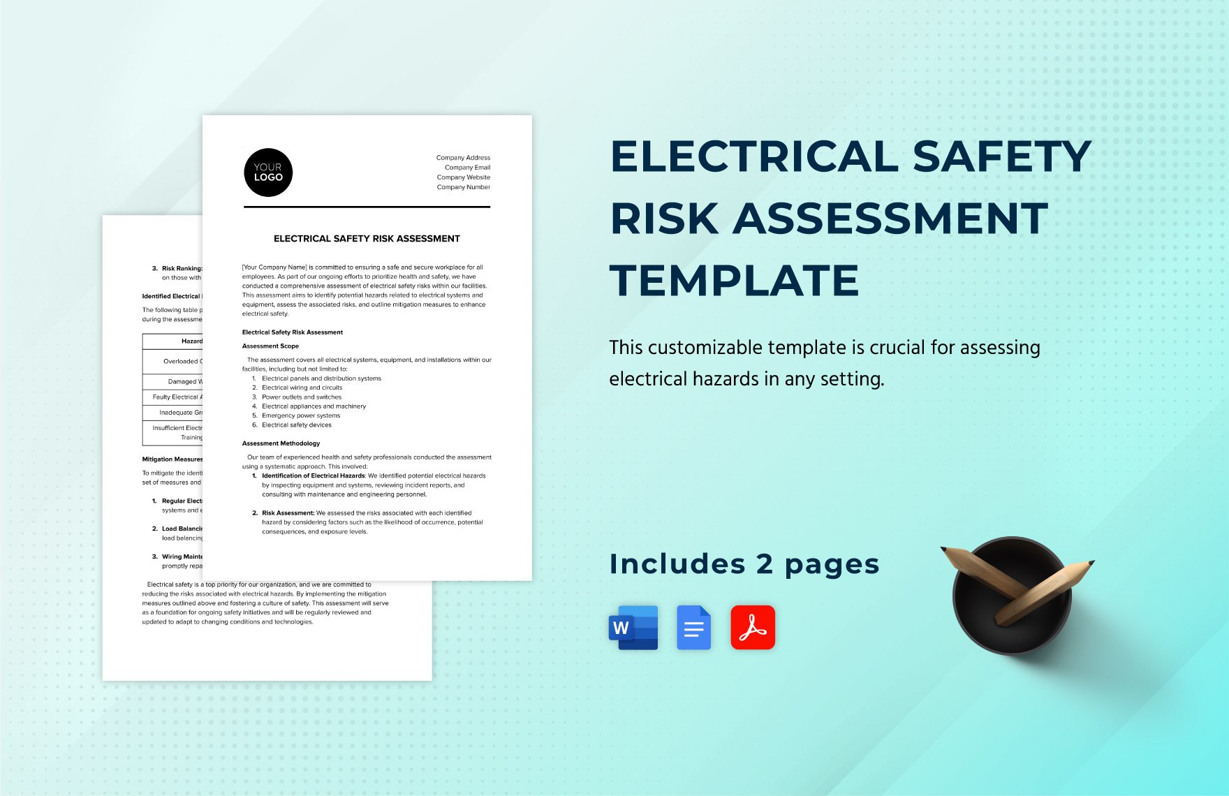Electrical Safety Risk Assessment Template in Word, Google Docs, PDF
