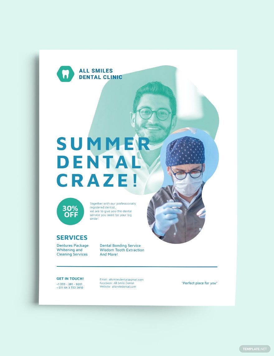 Clinic Promo Flyer Template in Word, Google Docs, Illustrator, PSD, Apple Pages, Publisher, InDesign