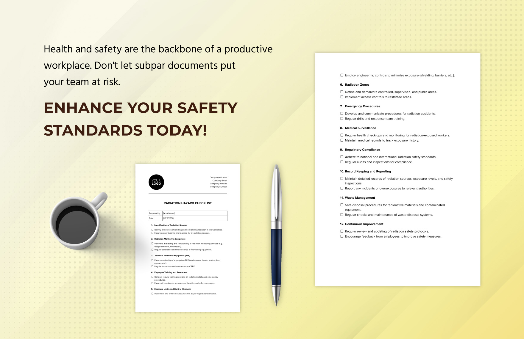 Radiation Hazard Checklist Template
