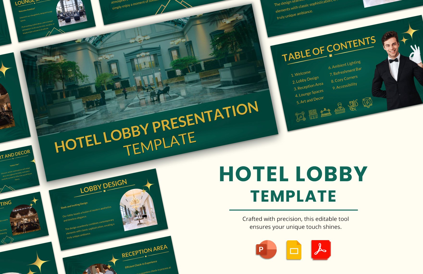 Hotel Lobby Template in PDF, PowerPoint, Google Slides