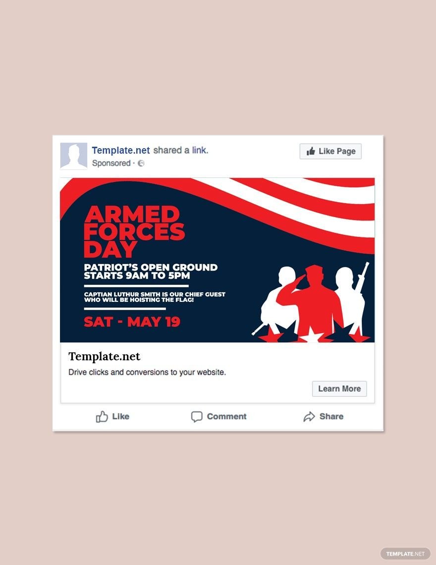 Armed Forces Day Facebook Post Template
