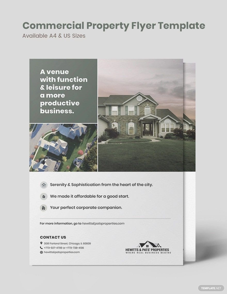 Simple Commercial Property Flyer Template