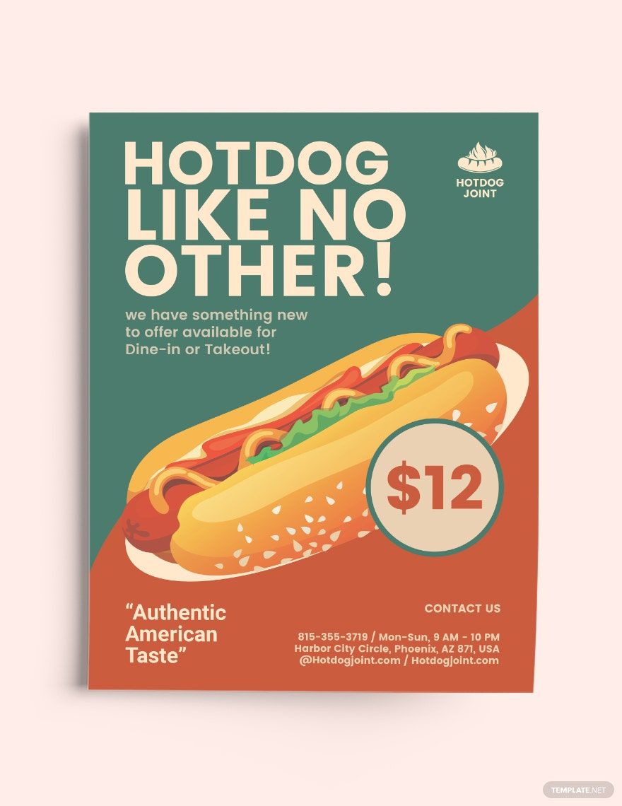 Retro Fast Food Flyer Template