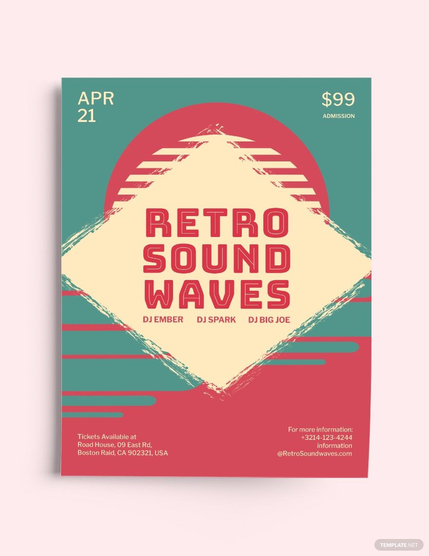 Retro Grunge Party Flyer Template
