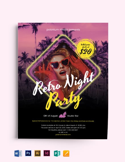 night party flyer