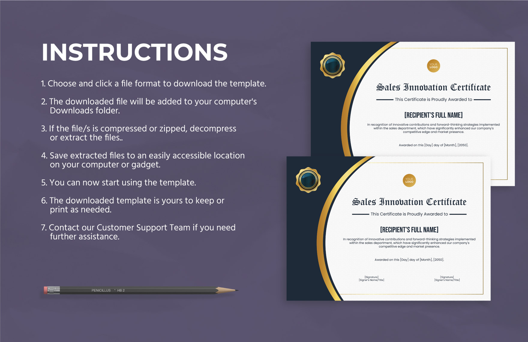 Sales Innovation Certificate Template
