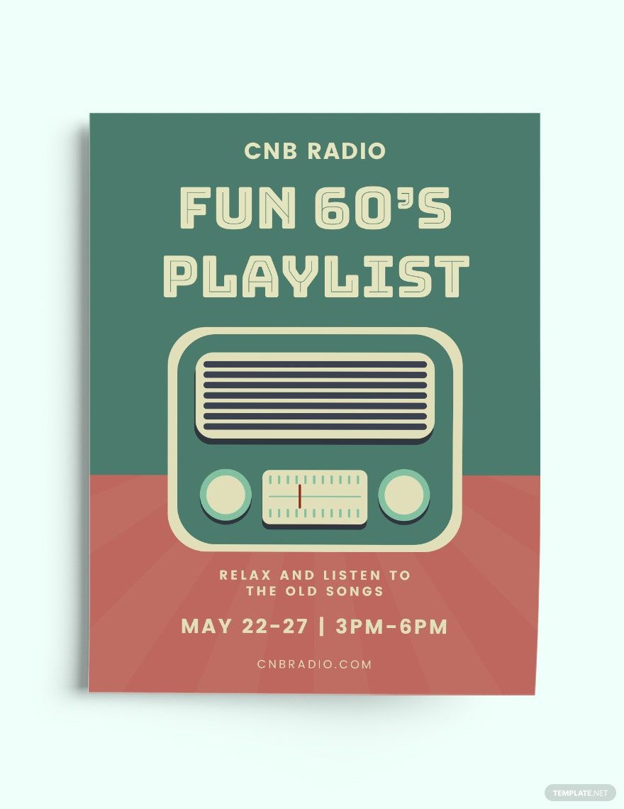 Retro Radio Party Flyer Template