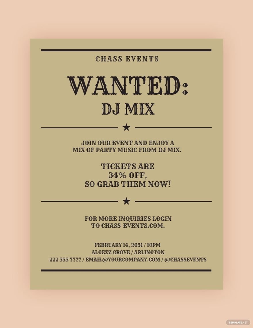wanted-birthday-party-flyer