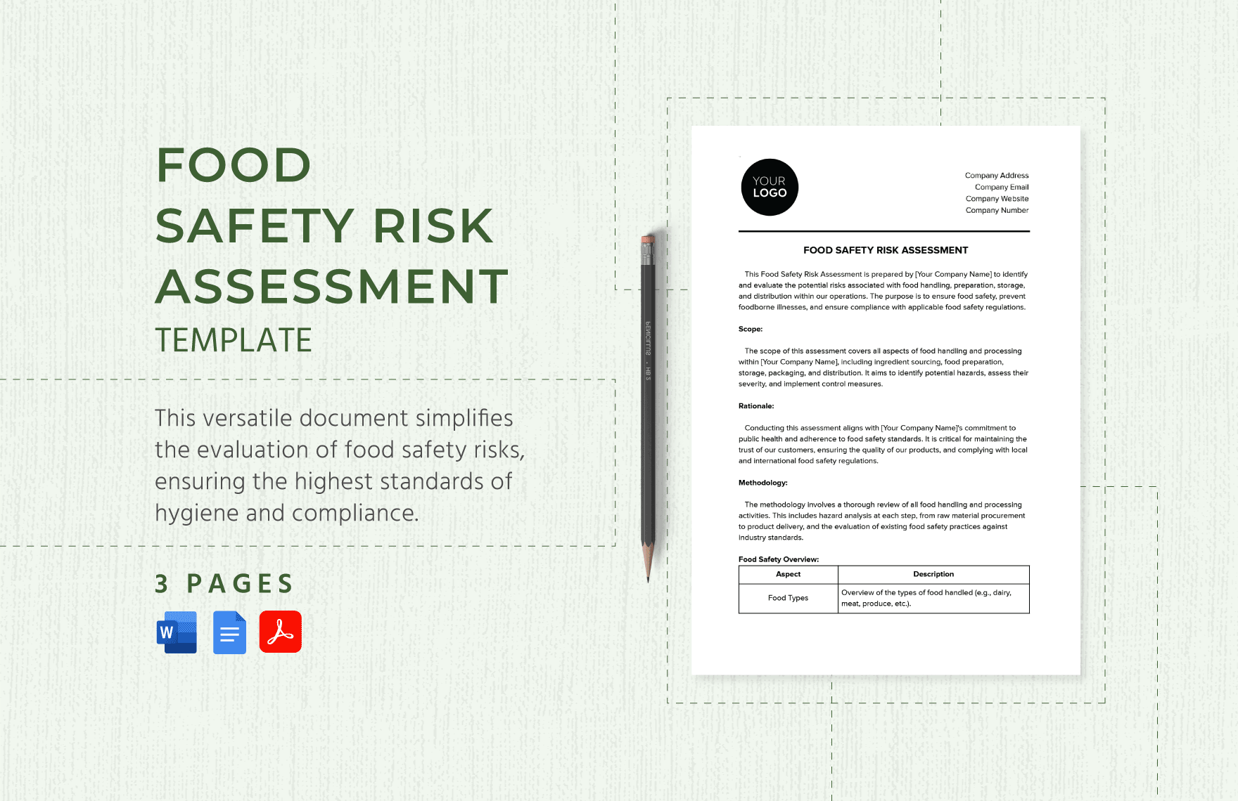 Food Safety Risk Assessment Template in Word, Google Docs, PDF