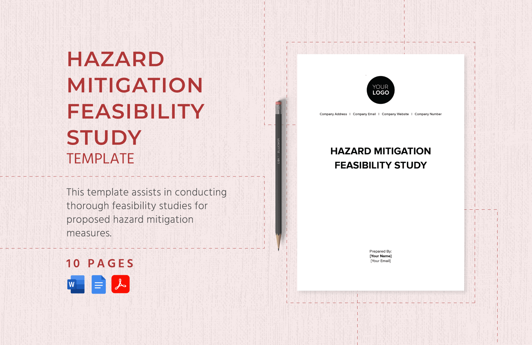 Hazard Mitigation Feasibility Study Template in Word, Google Docs, PDF