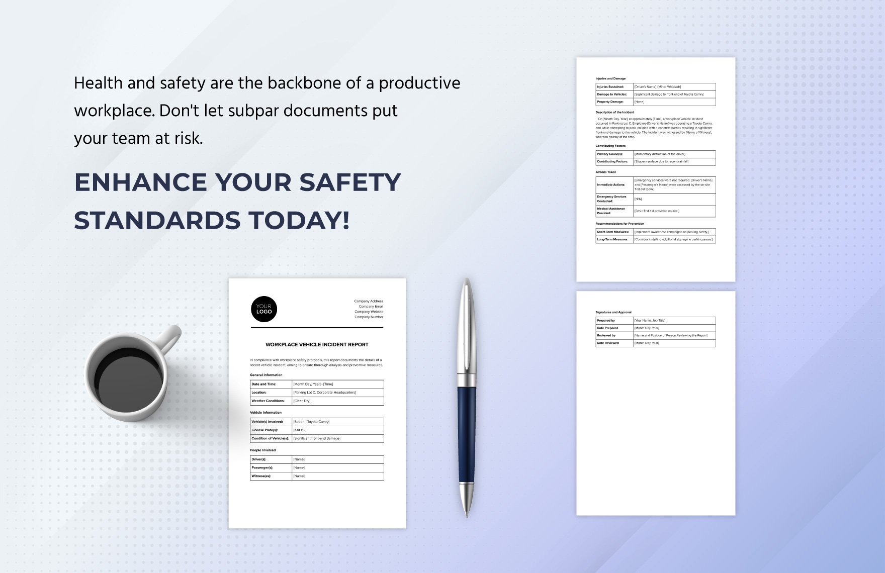 Workplace Vehicle Incident Report Template