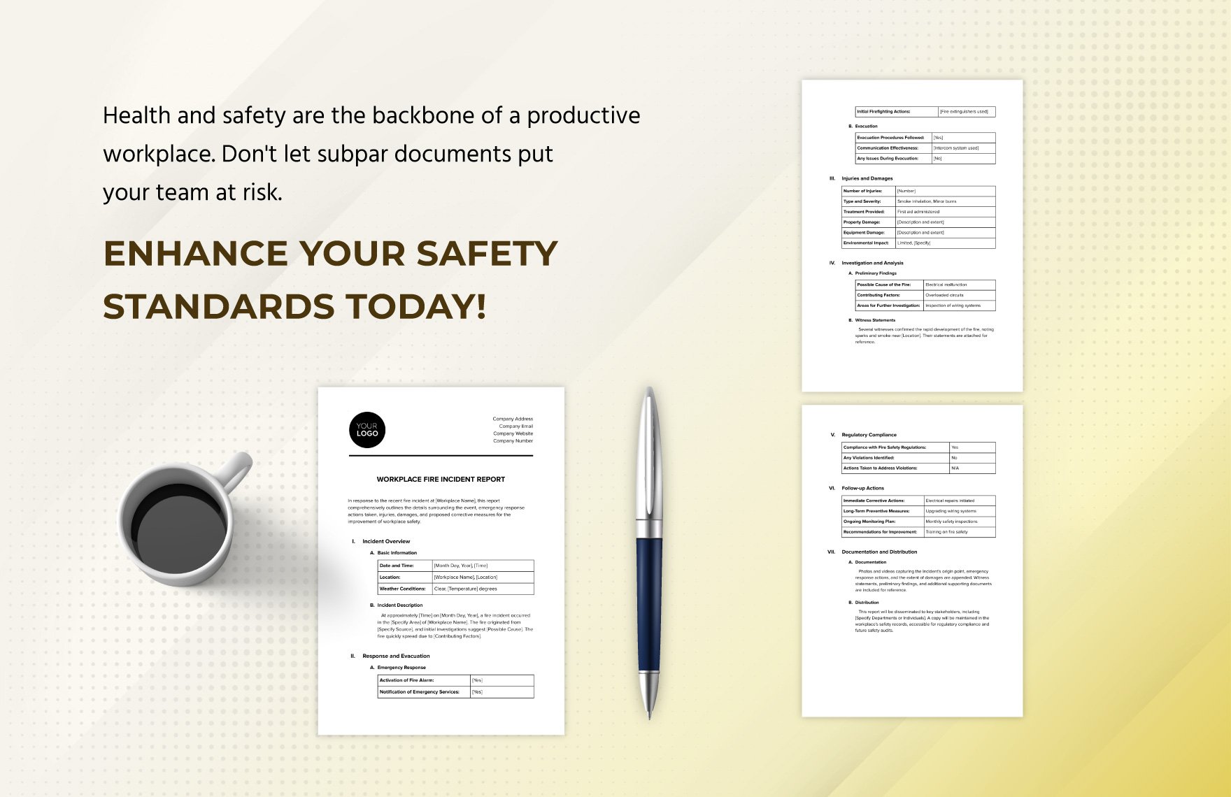 Workplace Fire Incident Report Template