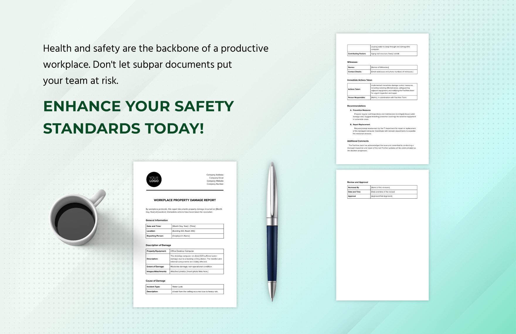 Workplace Property Damage Report Template