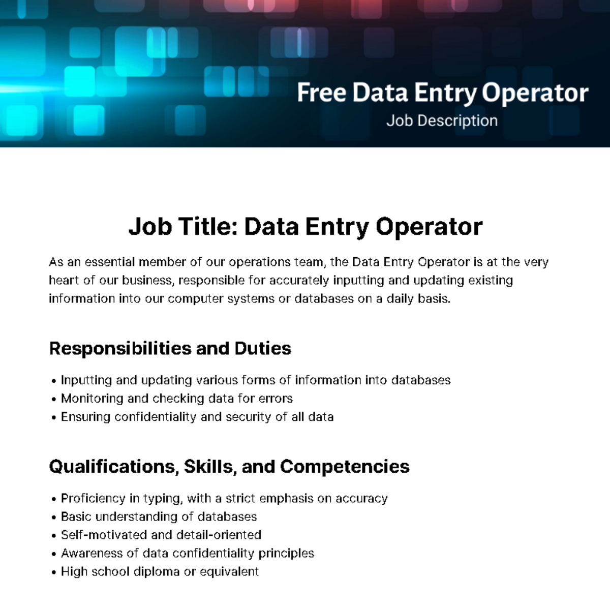 free-data-entry-operator-job-description-template-edit-online