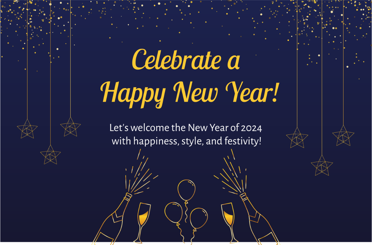 New Year Party Banner Template