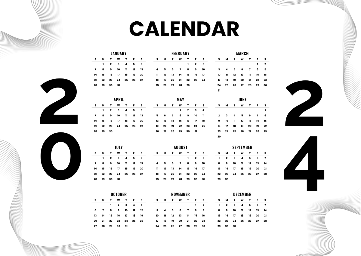 Free Printable Calendar 2024 Template