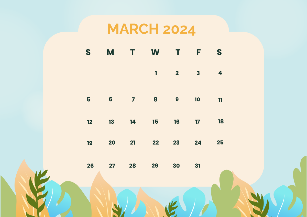 March Calendar 2024 Template