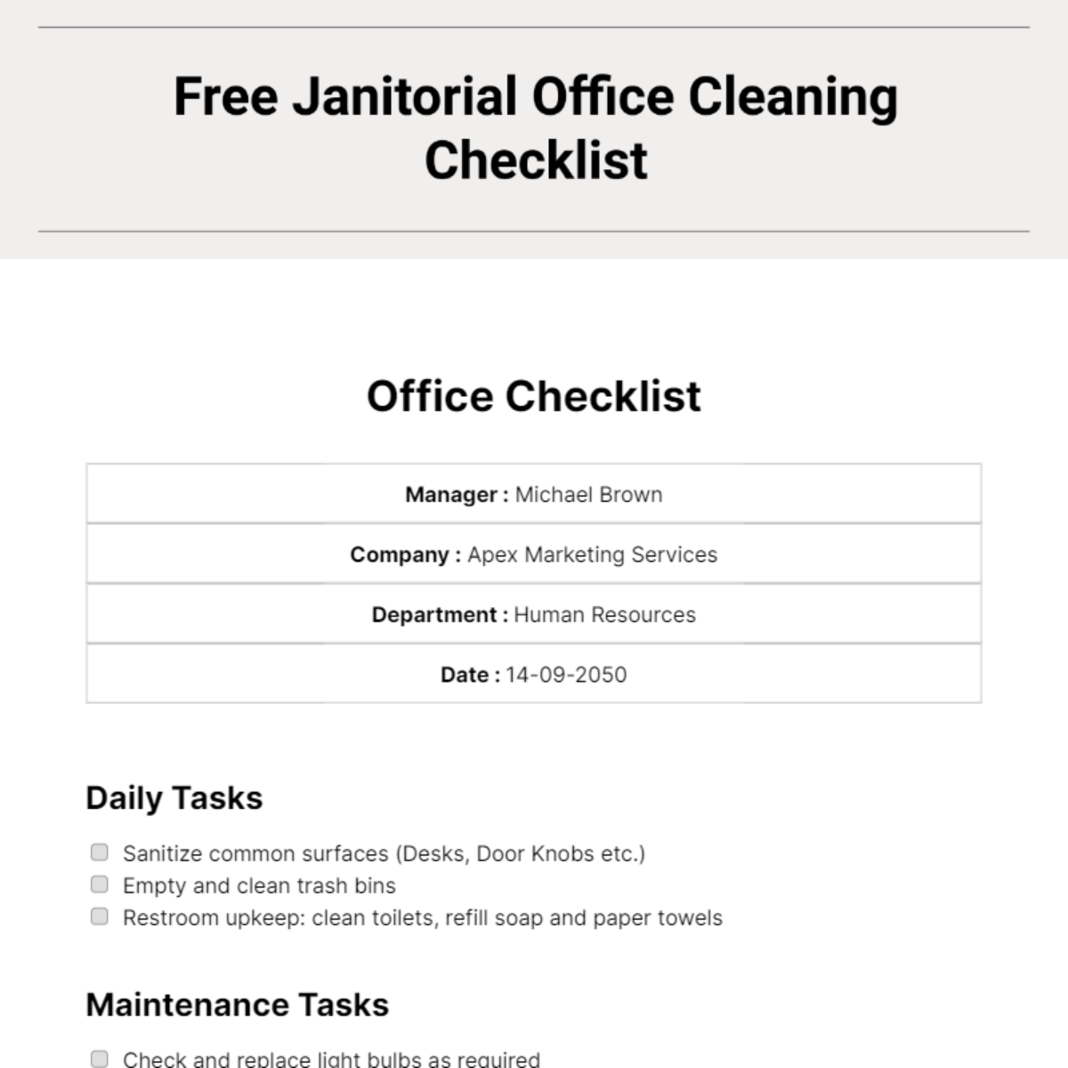 The Ultimate Janitorial Supply Checklist - W.B. Mason's Blog