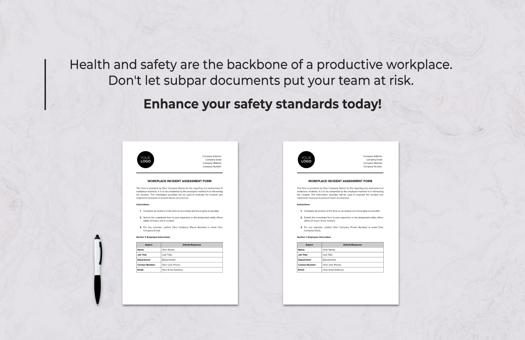 Workplace Incident Assessment Form Template
