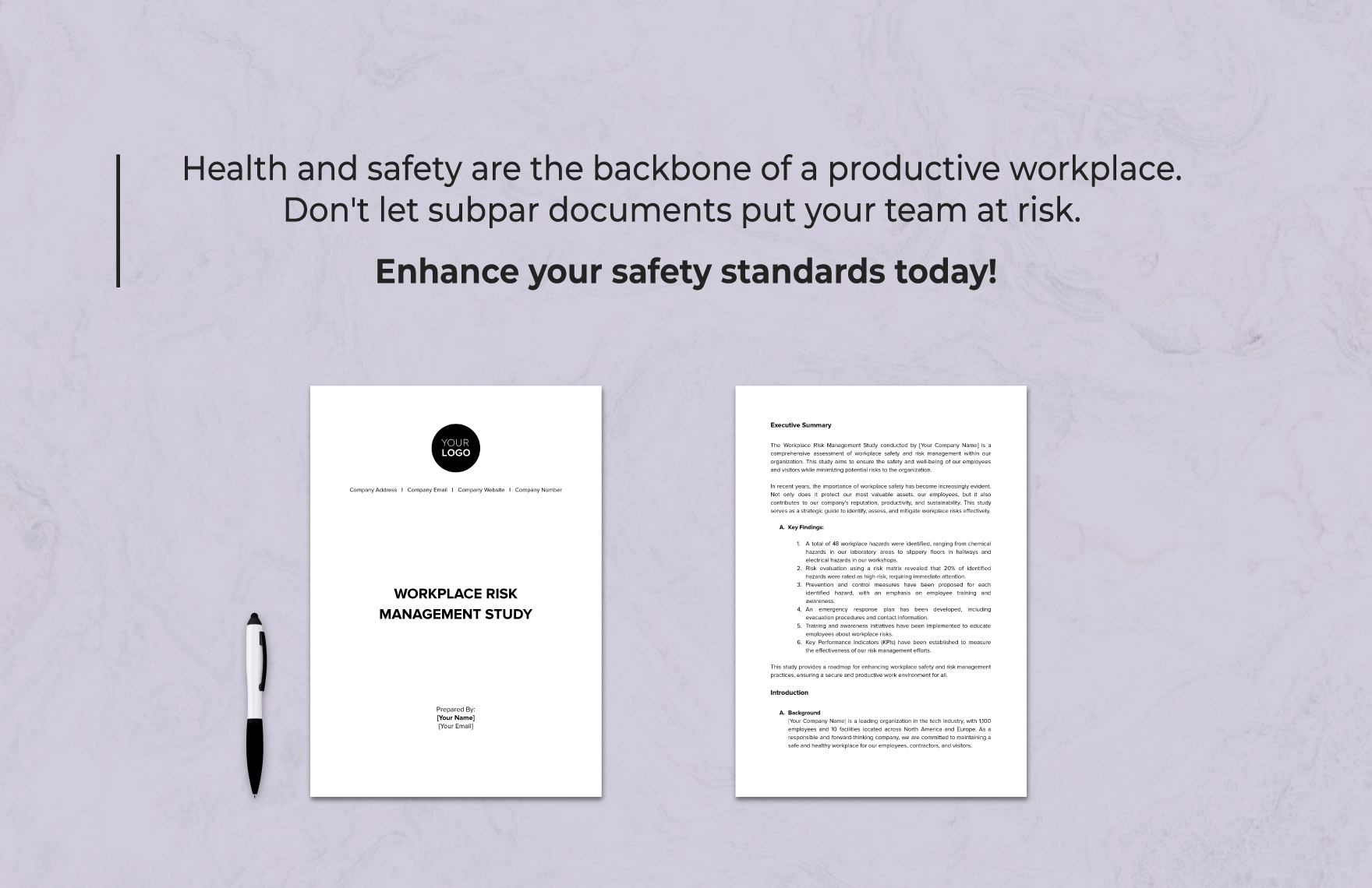 Workplace Risk Management Study Template
