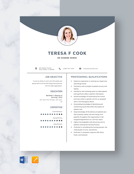 Med-Surg Nurse Resume - Download in Word, Apple Pages | Template.net