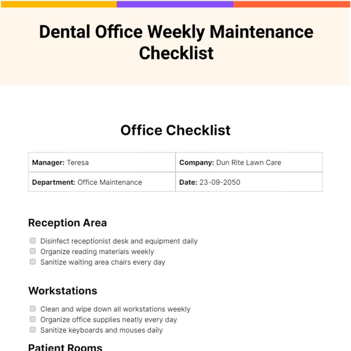 FREE Office Checklist Templates & Examples Edit Online & Download