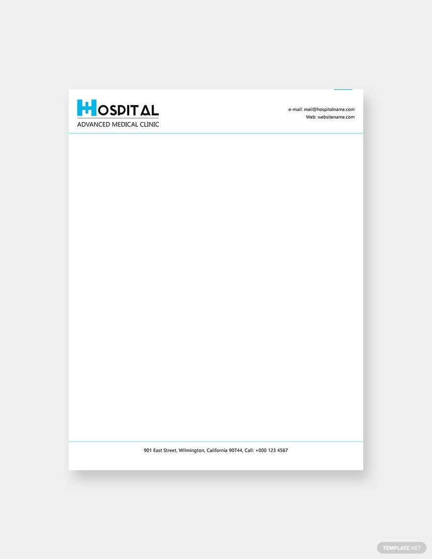 Editable Hospital Letterhead Template