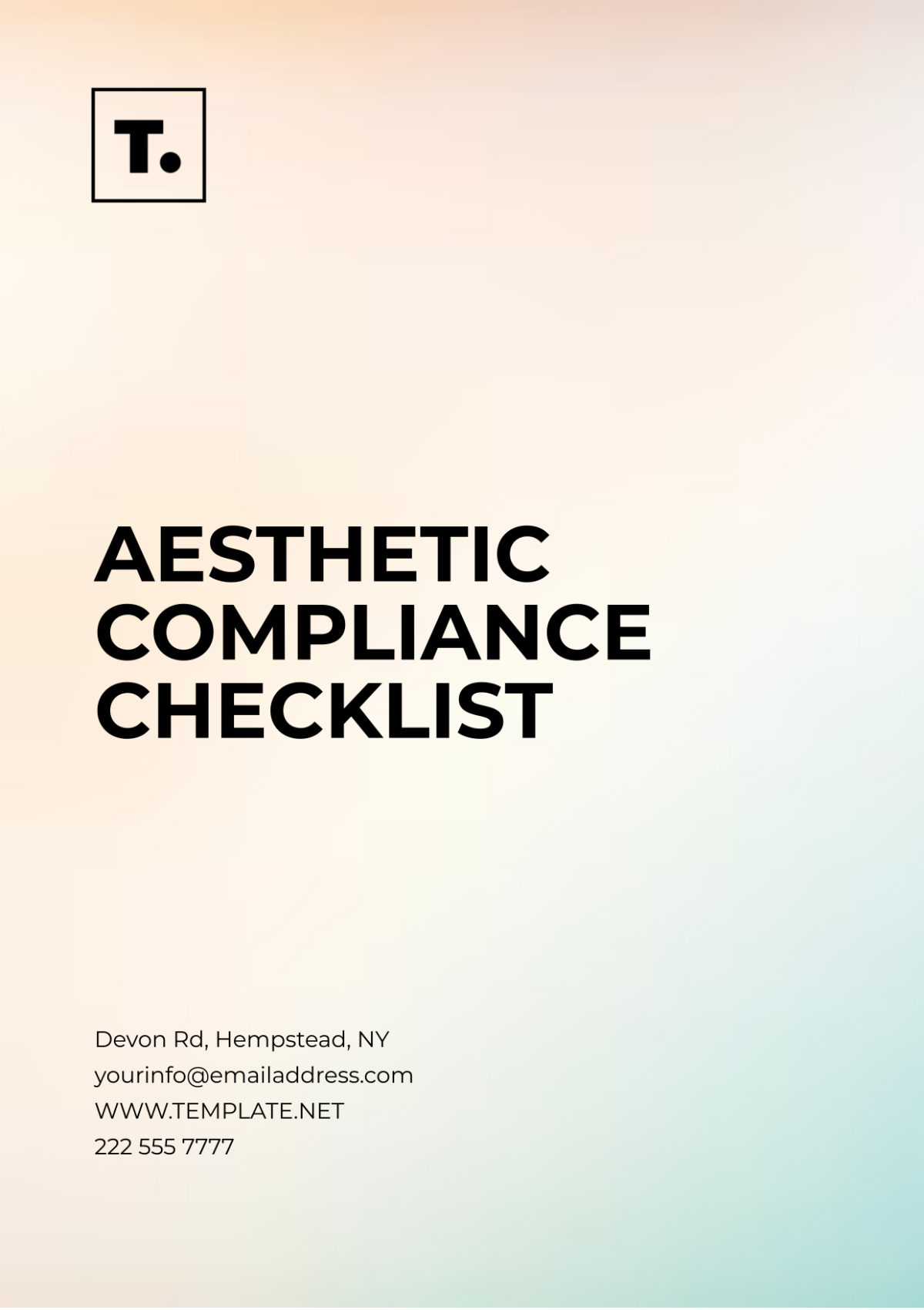 Aesthetic Compliance Checklist Template - Edit Online & Download