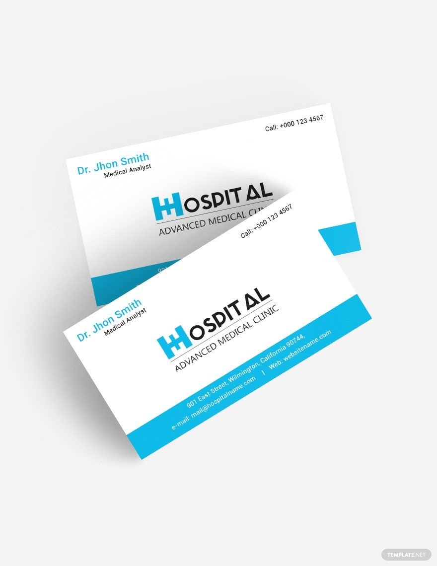 Simple Hospital Business Card Template