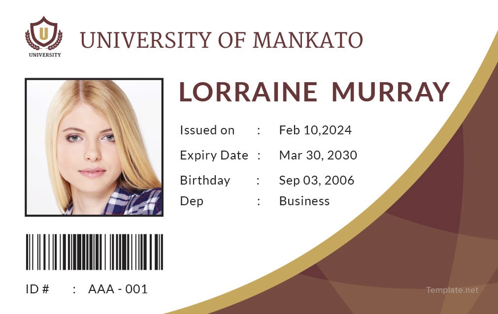 Student ID Card Template in Adobe Illustrator | Template.net