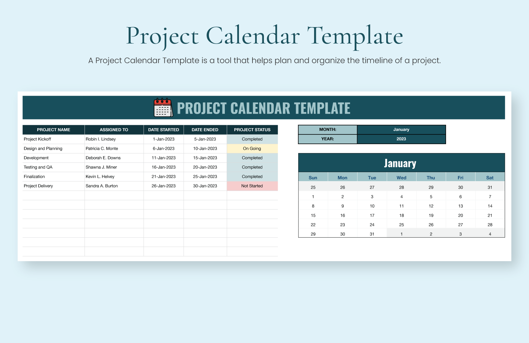 Project Calendar Template Download In Word Google Docs Excel PDF