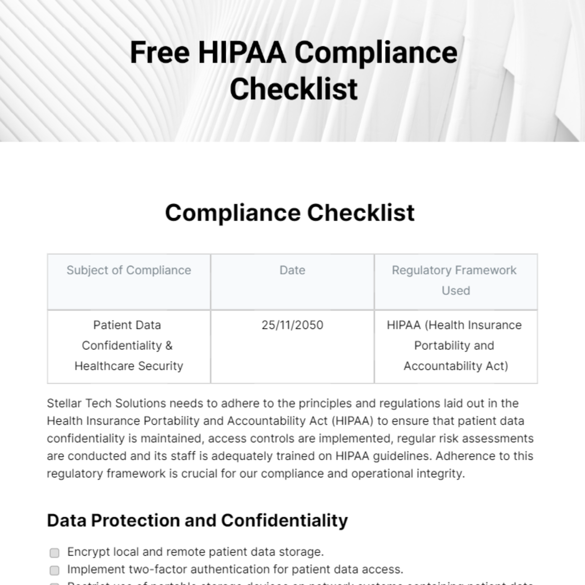 FREE Compliance Checklist Templates & Examples - Edit Online & Download ...