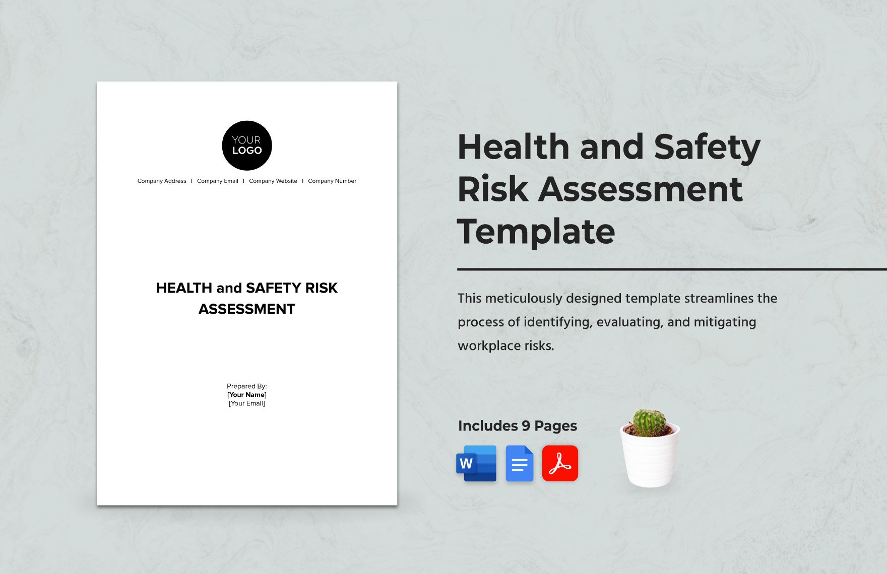 Health and Safety Risk Assessment Template in Word, Google Docs, PDF