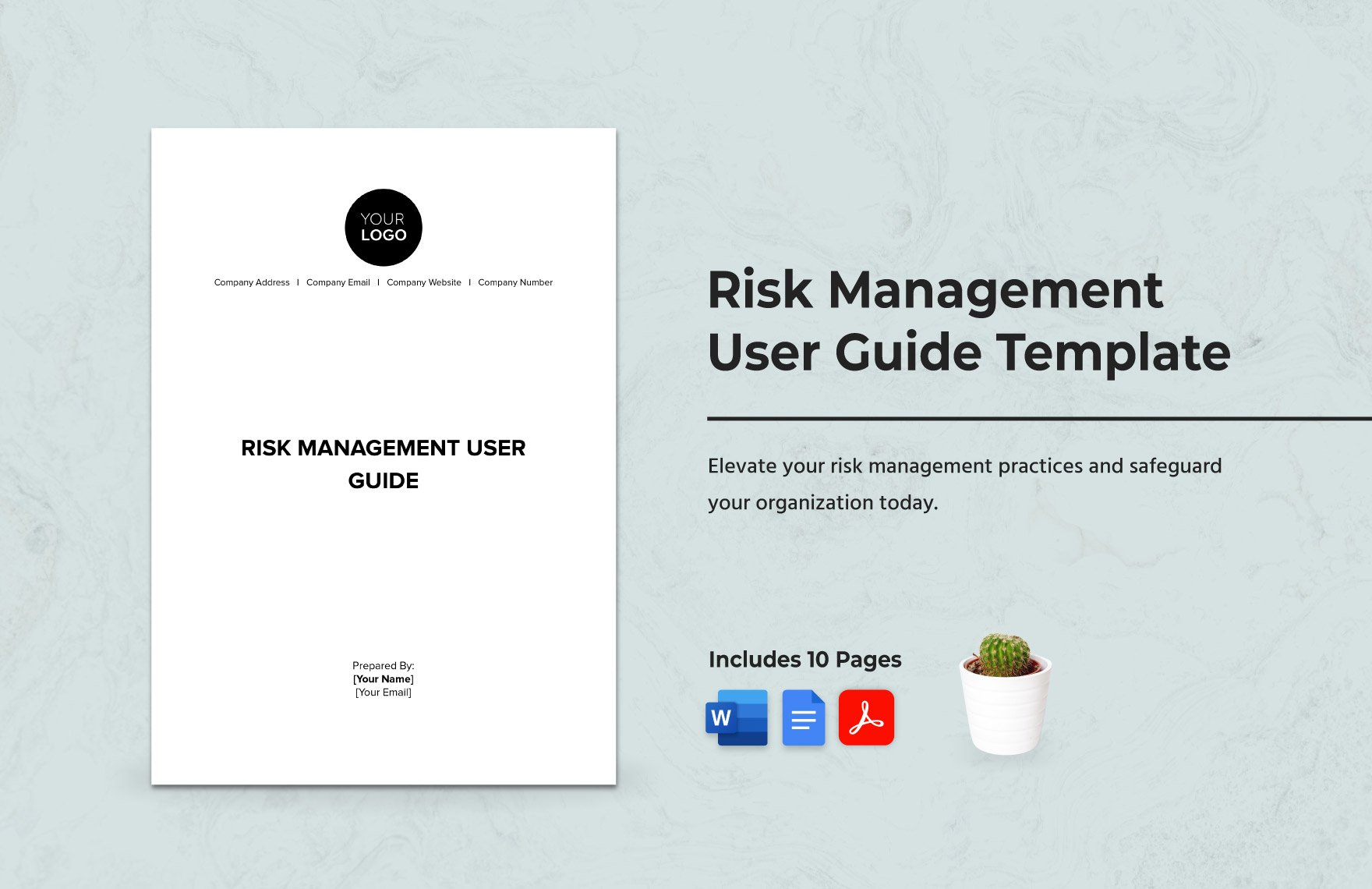 Risk Management User Guide Template in Word, Google Docs, PDF
